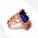 Wholesale wedding rings Classic rose gold big blue Cubic Zirconia Luxury Ladies Party engagement jewelry Mother's Gift TGCZR062 2 small