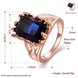 Wholesale wedding rings Classic rose gold big blue Cubic Zirconia Luxury Ladies Party engagement jewelry Mother's Gift TGCZR062 3 small
