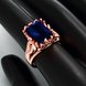 Wholesale wedding rings Classic rose gold big blue Cubic Zirconia Luxury Ladies Party engagement jewelry Mother's Gift TGCZR062 4 small