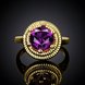 Wholesale wedding rings Classic Gold Plated purple Zirconia nobility Luxury Ladies Party engagement jewelry Best Mother's Gift TGCZR064 0 small