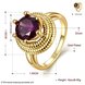 Wholesale wedding rings Classic Gold Plated purple Zirconia nobility Luxury Ladies Party engagement jewelry Best Mother's Gift TGCZR064 3 small