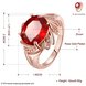 Wholesale Classic Rose Gold Round red CZ Ring red Luxury Ladies Party engagement jewelry Best Mother's Gift  TGCZR016 0 small
