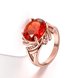 Wholesale Classic Rose Gold Round red CZ Ring red Luxury Ladies Party engagement jewelry Best Mother's Gift  TGCZR016 4 small