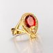 Wholesale Hot selling Red Ruby round Gemstone Wedding zircon Ring For Women Bridal Fine Jewelry Engagement 24k Gold Ring TGCZR243 3 small