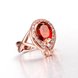 Wholesale Classic Hot selling Red Ruby round Gemstone Wedding Ring For Women Bridal Fine Jewelry Engagement Rose Gold Ring TGCZR247 3 small