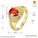 Wholesale Classic Hot selling Red Ruby water drop Gemstone Wedding Ring For Women Bridal Fine Jewelry Engagement 24k Gold Ring TGCZR255 0 small