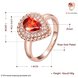 Wholesale Classic Hot selling Red Ruby water drop Gemstone Wedding Ring For Women Bridal Fine Jewelry Engagement Rose Gold Ring TGCZR270 0 small