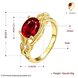 Wholesale Romantic 24k gold Court style Ruby Luxurious Classic Engagement Ring wedding party Ring For Women TGCZR278 0 small