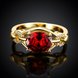 Wholesale Romantic 24k gold Court style Ruby Luxurious Classic Engagement Ring wedding party Ring For Women TGCZR278 1 small