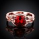 Wholesale Romantic rose gold Court style Ruby Luxurious Classic Engagement Ring wedding party Ring For Women TGCZR282 1 small