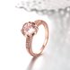 Wholesale Fashion Romantic Rose Gold Plated rose flower white CZ Ring nobility Luxury Ladies Party engagement jewelry Best Mother's Gift  TGCZR290 2 small