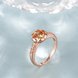 Wholesale Fashion Romantic Rose Gold Plated champagne CZ Ring nobility Luxury Ladies Party engagement jewelry Best Mother's Gift TGCZR018 2 small