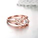 Wholesale Classic Rose Gold Heart White shape CZ Ring for women Engagement Wedding Band Rings for women Bridal Jewelry TGCZR303 2 small
