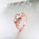 Wholesale Classic Rose Gold Heart White shape CZ Ring for women Engagement Wedding Band Rings for women Bridal Jewelry TGCZR303 4 small