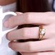 Wholesale Classic 24K Gold Heart White shape CZ Ring for women Engagement Wedding Band Rings for women Bridal Jewelry TGCZR306 2 small