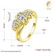 Wholesale Classic 24K Gold Heart White shape CZ Ring for women Engagement Wedding Band Rings for women Bridal Jewelry TGCZR306 3 small