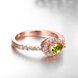 Wholesale Classic Rose Gold Water Drop Green CZ Ring for women Multi-Color Jewelry Rings Wedding Valentine's Day Gift TGCZR309 3 small