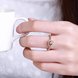 Wholesale Classic Rose Gold Water Drop Green CZ Ring for women Multi-Color Jewelry Rings Wedding Valentine's Day Gift TGCZR309 4 small