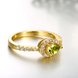 Wholesale Classic 24k Gold Water Drop Green CZ Ring for women Multi-Color Jewelry Rings Wedding Valentine's Day Gift TGCZR312 0 small