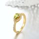 Wholesale Classic 24k Gold Water Drop Green CZ Ring for women Multi-Color Jewelry Rings Wedding Valentine's Day Gift TGCZR312 3 small