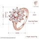Wholesale Clearance sale New Fashion Wedding Flower Jewelry White Zircon Rose Gold Color Ring Christmas Gifts Elegant Gift TGCZR315 0 small