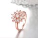 Wholesale Clearance sale New Fashion Wedding Flower Jewelry White Zircon Rose Gold Color Ring Christmas Gifts Elegant Gift TGCZR315 2 small