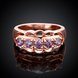 Wholesale Classic Romantic Wedding Bridal rose gold Rings For Women With purple Dazzling Crystal Cubic Zircon Engagement Rings TGCZR320 0 small