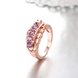 Wholesale Classic Romantic Wedding Bridal rose gold Rings For Women With purple Dazzling Crystal Cubic Zircon Engagement Rings TGCZR320 1 small