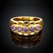 Wholesale Classic Romantic Wedding Bridal 24k gold Rings For Women With purple Dazzling Crystal Cubic Zircon Engagement Rings TGCZR324 0 small