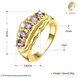 Wholesale Classic Romantic Wedding Bridal 24k gold Rings For Women With purple Dazzling Crystal Cubic Zircon Engagement Rings TGCZR324 1 small