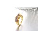 Wholesale Classic Romantic Wedding Bridal 24k gold Rings For Women With purple Dazzling Crystal Cubic Zircon Engagement Rings TGCZR324 2 small