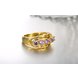 Wholesale Classic Romantic Wedding Bridal 24k gold Rings For Women With purple Dazzling Crystal Cubic Zircon Engagement Rings TGCZR324 3 small