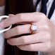 Wholesale Engagement rose gold Finger Ring for Women Big round Stone Clear Zirconia Rings Crystal Statement Fine Jewelry Female Gifts TGCZR328 1 small