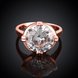 Wholesale Engagement rose gold Finger Ring for Women Big round Stone Clear Zirconia Rings Crystal Statement Fine Jewelry Female Gifts TGCZR328 3 small