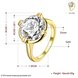Wholesale Engagement 24K gold Finger Ring for Women Big round Stone Clear Zirconia Rings Crystal Statement Fine Jewelry Female Gifts  TGCZR332 4 small