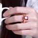 Wholesale European Fashion rings from China for Woman Party Wedding Gift Red square AAA Zircon rose Gold Ring TGCZR442 4 small