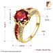 Wholesale Fashion vintage Exquisite big Red Zircon Women's Engagement Wedding Ring Classic Gothic Style Women's Jewelry TGCZR446 0 small