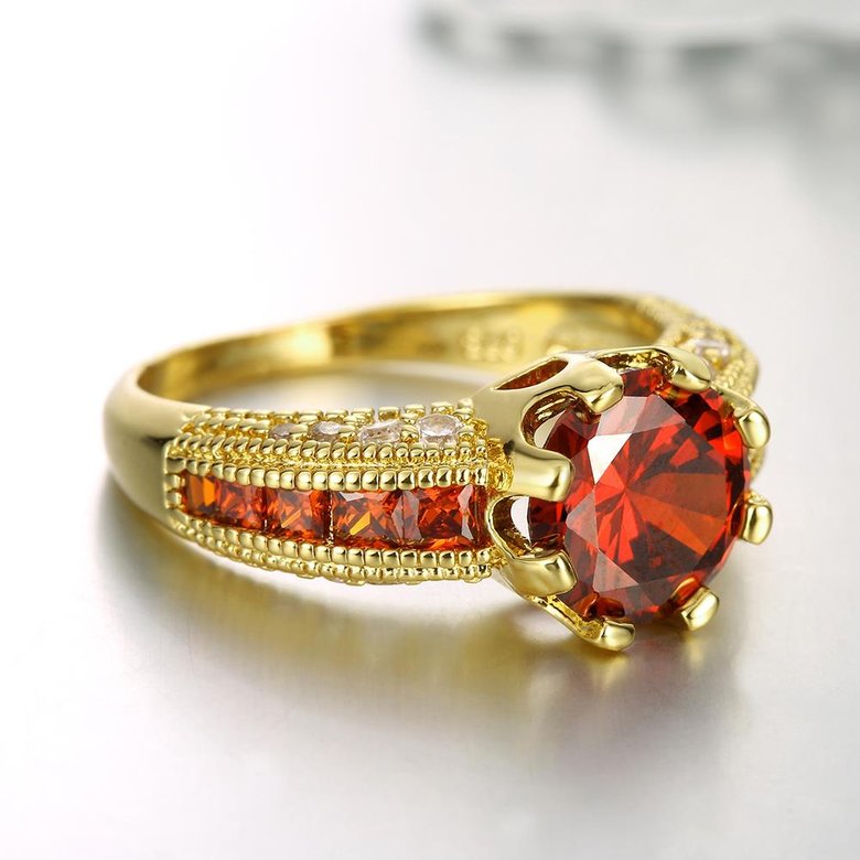 Wholesale Fashion vintage Exquisite big Red Zircon Women's Engagement Wedding Ring Classic Gothic Style Women's Jewelry TGCZR446 1