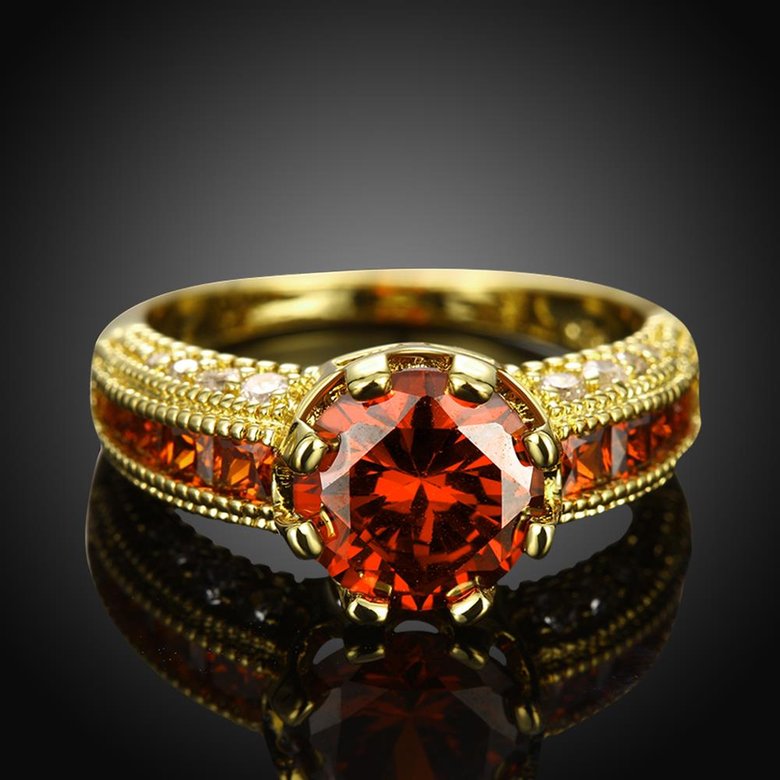 Wholesale Fashion vintage Exquisite big Red Zircon Women's Engagement Wedding Ring Classic Gothic Style Women's Jewelry TGCZR446 3