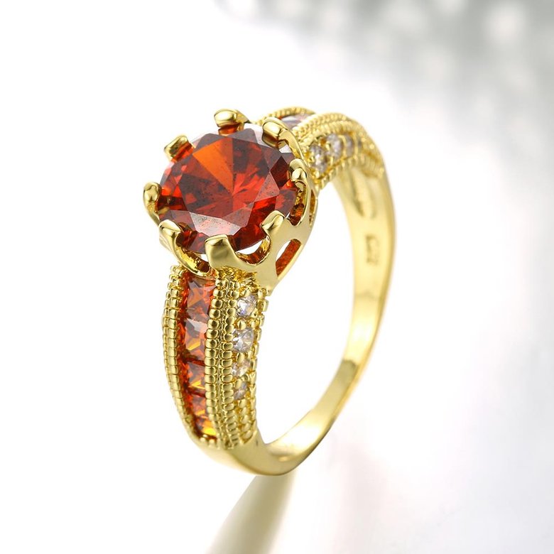 Wholesale Fashion vintage Exquisite big Red Zircon Women's Engagement Wedding Ring Classic Gothic Style Women's Jewelry TGCZR446 4