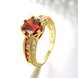 Wholesale Fashion vintage Exquisite big Red Zircon Women's Engagement Wedding Ring Classic Gothic Style Women's Jewelry TGCZR446 4 small