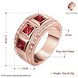 Wholesale Simple Stylish Elegant Ring Band Surprise Birthday Anniversary Present For Women With red square Cubic Zircon rings jewelry TGCZR449 0 small