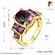 Wholesale Classic exquisite 24K golden rings big purple AAA zircon trendy fashion jewelry for women best Christmas gift TGCZR454 0 small