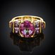 Wholesale Classic exquisite 24K golden rings big purple AAA zircon trendy fashion jewelry for women best Christmas gift TGCZR454 1 small