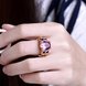 Wholesale Classic exquisite 24K golden rings big purple AAA zircon trendy fashion jewelry for women best Christmas gift TGCZR454 3 small
