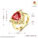 Wholesale Classic 24K Gold Geometric Red triangle Ring 5A CZ Zirconia Wedding Jewelry  Engagement for Women Gift TGCZR473 0 small