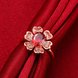 Wholesale New Luxury Flower Design Red&white Crystal Rings For Women Creative rose Gold Color Ring Wedding Anniversary Jewelry TGCZR480 2 small