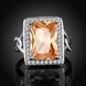 Wholesale Classic Platinum Square Large champagne Gem Rings Bohemian Style Wedding Ring for Women Party Engagement Jewelry  TGCZR041 1 small
