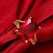 Wholesale ring series Classic 24K Gold Plated red big square Zirconia Luxury Ladies Party wedding jewelry Best Mother's Gift TGCZR043 1 small