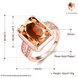 Wholesale fashion rose gold rings Square Large champagne Gem Bohemian Style Wedding Ring for Women Party Engagement Jewelry TGCZR057 0 small